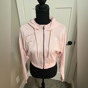 Gymshark Light Pink Cropped Hoodie